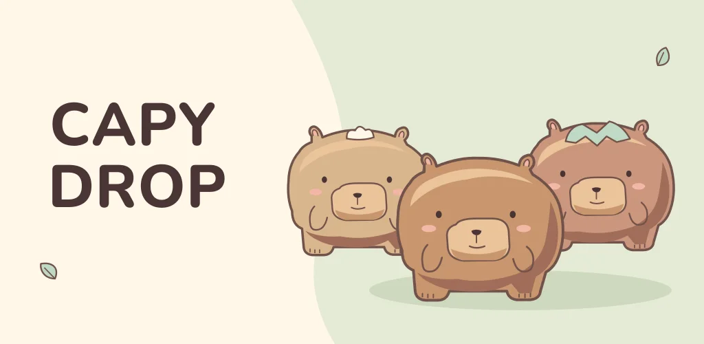 Capy Drop project artwork with three round brown capybara characters.